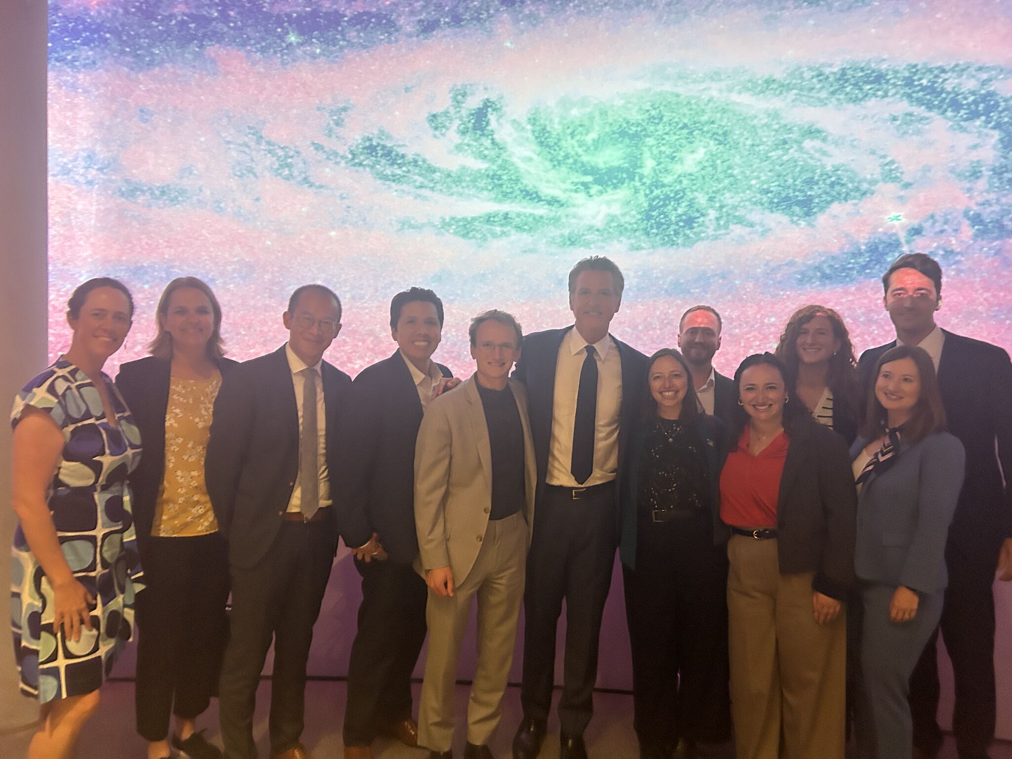 Meng at Newsom signing ceremony