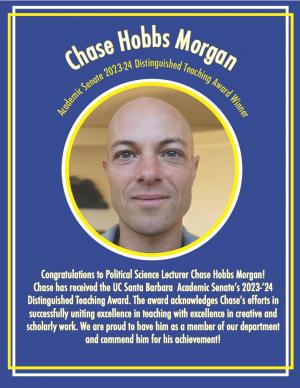 Distinguished Teaching Award Winner - Chase Hobbs Morgan